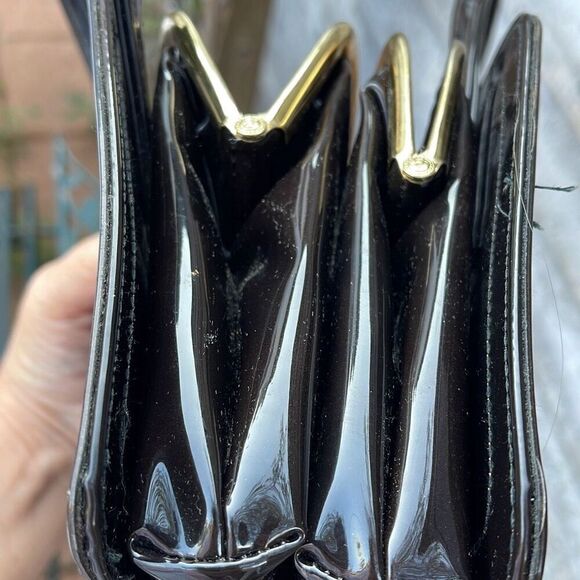 Vintage double sided kiss lock marbled faux leather bag. - Picture 6 of 8